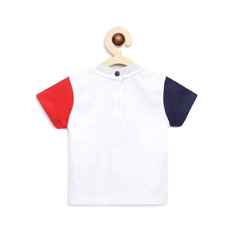 Boys Blue and Red Graphic Printed T-Shirt image number 1